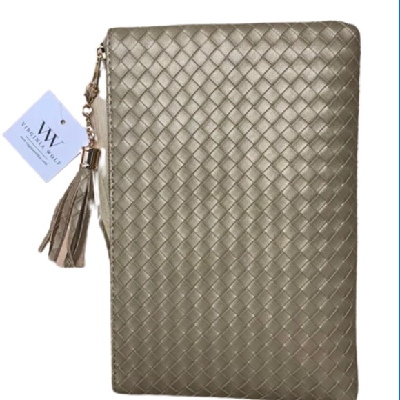 VIRGINA WOLF Mimi Woven Clutch NWT - Picture 4 of 8